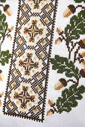 Вишиванка для хлопчиків, лляна, біла, топ Київ