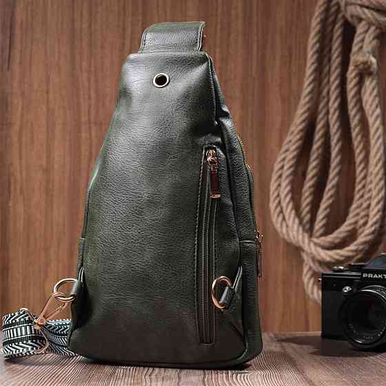 Стильна слінг сумка для жінок з екошкіри Vintage 22745 Зелений Київ