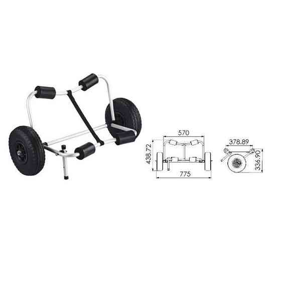 Тележка для каяка и каноэ C16230 (складная, с пневматическими колесами) Киев