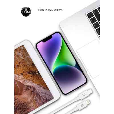 Зарядное устройство Armorstandart AR-TA800W USB-C 25W White + cable USB-C to Lightning (ARM77719) Винница