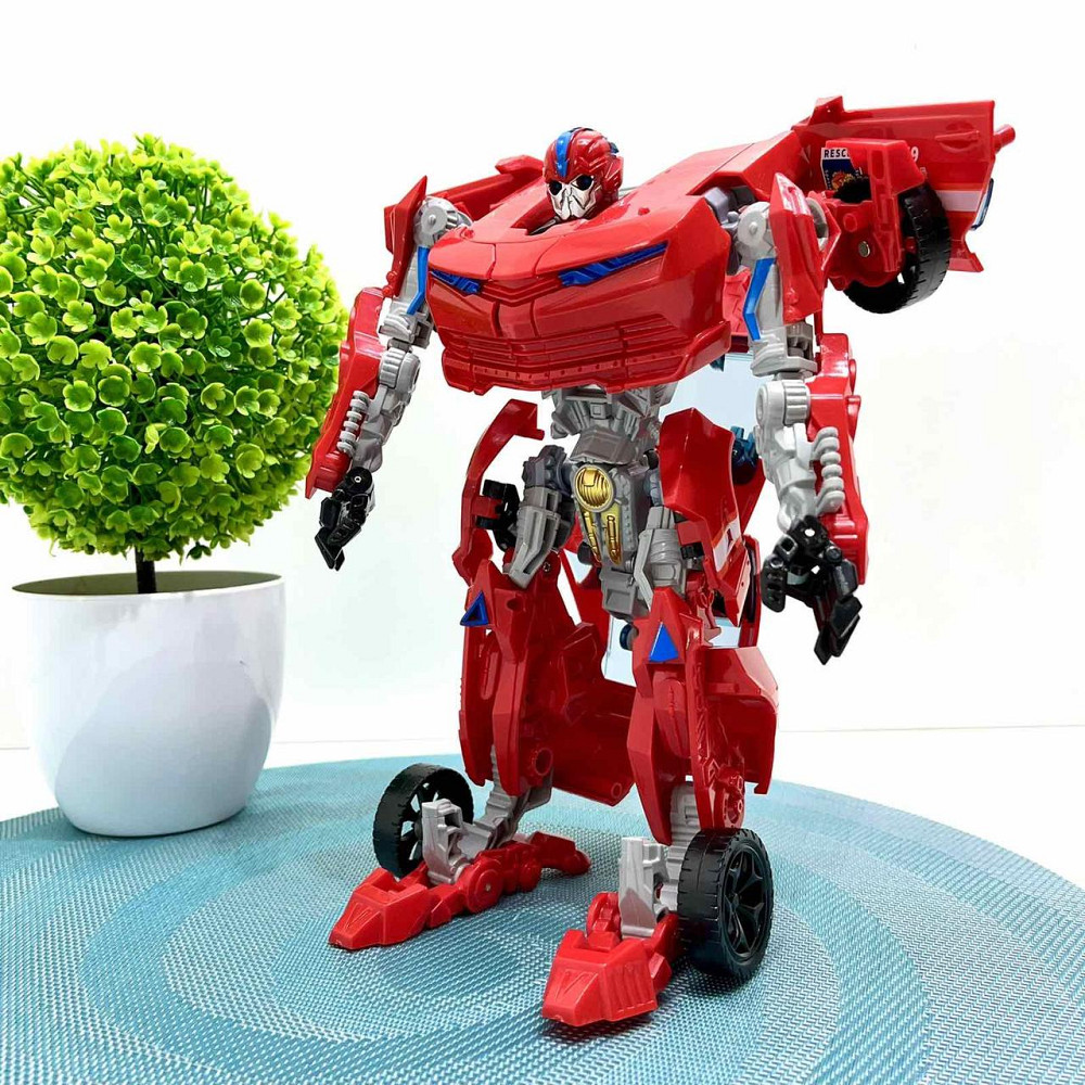 Робот-трансформер машинка 24см з аксесуарами Червоний (JJ707A-B-C) Чернігів - фото 8