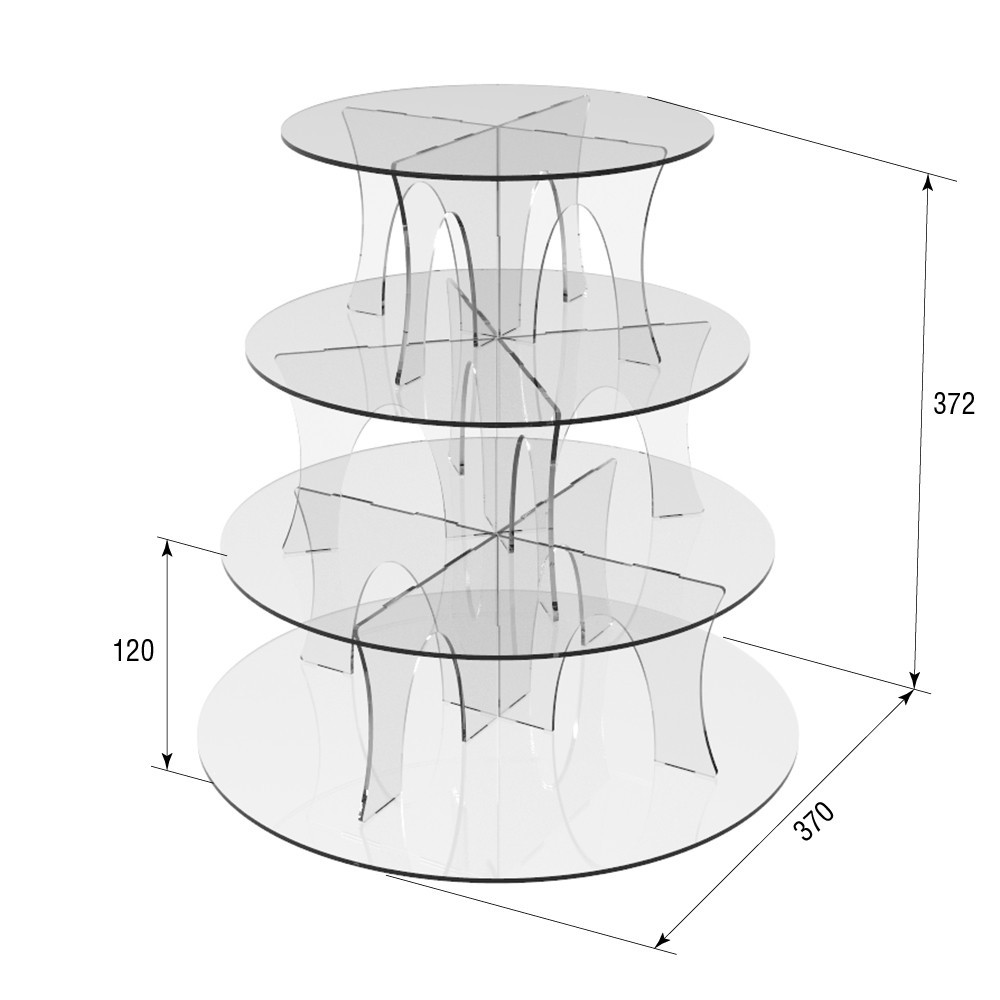 Подставка EKOSTAR под торты и для кенди бара на 4 яруса Киев - изображение 2