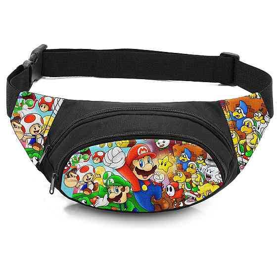 Сумка-бананка дитяча з принтом Super Mario поясна сумка для хлопчика (4551) Київ