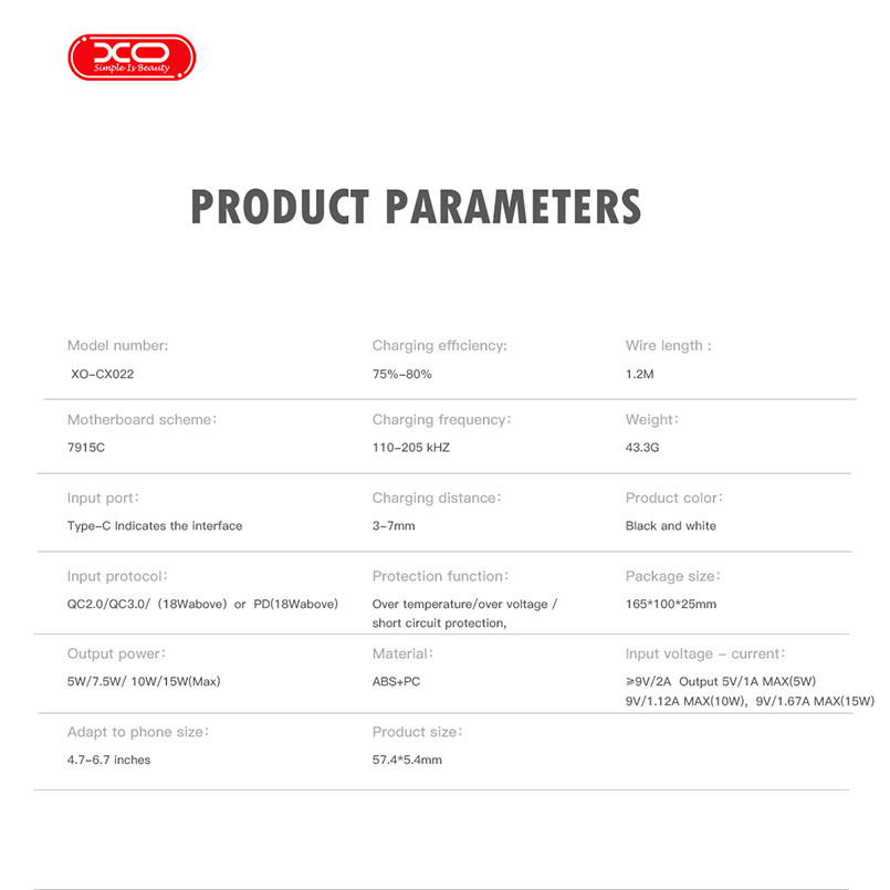 Бездротовий зарядний пристрій XO CX022 Magnetic Wireless Charger Type-C білий Львів - фото 6
