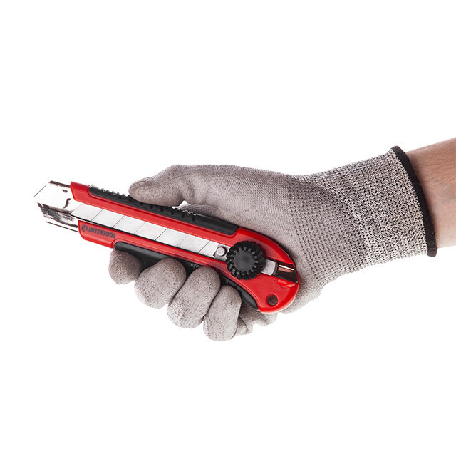 Ніж сегментний, 25 мм, металева напрямна, прогумована ручка INTERTOOL HT-0526 Київ - фото 7