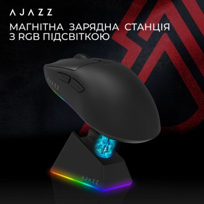 Мышка Ajazz AJ139 V2 MC Wireless/Bluetooth/USB Black (AJ139-V2-MC-B) Винница - изображение 4