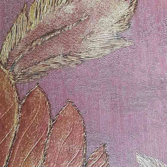 Шпалери метрові вінілові на флізелін 24 Carati Cristiana Masi листя великі структурні бордові з золотом Київ