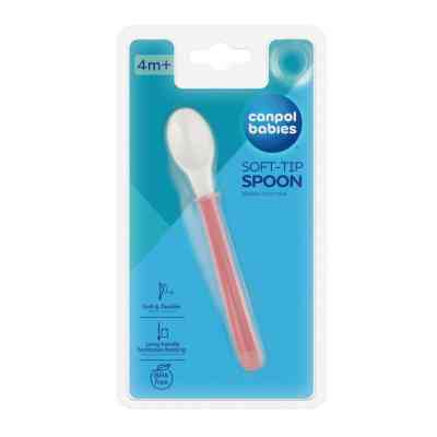 Набор детской посуды Canpol babies Ложка мягкая силиконовая, розовая (21/488_new) Винница