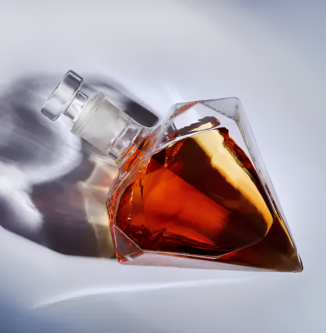 Графин RESTEQ 1000 мл у формі діаманту — декантер для віскі, горілки, коньяку та інших алкогольних напоїв Київ - фото 4