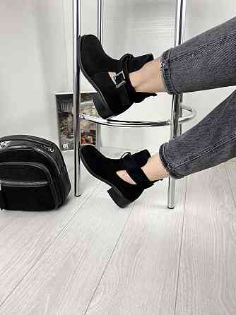 Черевики жіночі ANDNNON чорні еко-замша 37р.-23,5см 38р.-24см (1189) Коломыя