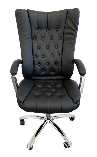 Офисное кресло руководителя Tehforward Cezar хром Anyfix Черный Киев - изображение 5