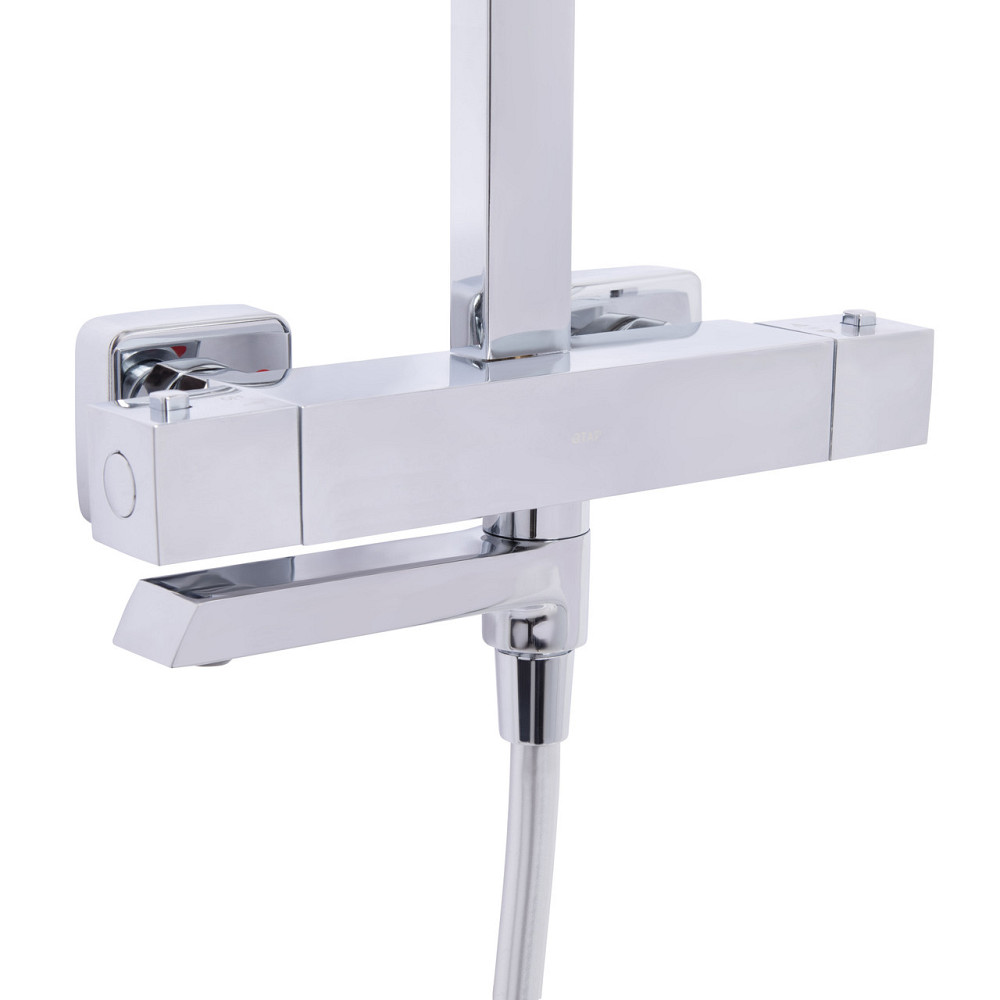 Душова система універсальна Qtap Sloup термостатична на три споживачі (з виливом) QTSLO51103OC48217 Chrome Київ - фото 4