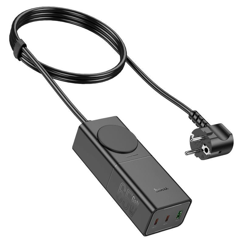 Зарядное устройство HOCO NS4 Sharp 65W, настольное, черное Киев - изображение 8