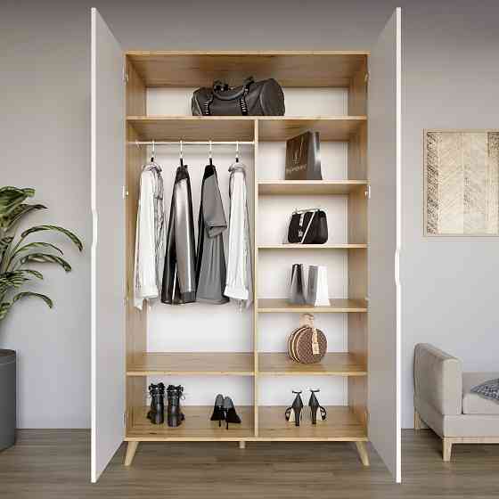 Шафа дводверна з білими ніжками М-ЗОН Борн 1200 Німфея Альба (білий) (MZN-031055) Львів