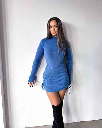 Женское привлекательное теплое платье-гольф из ангоры Одесса