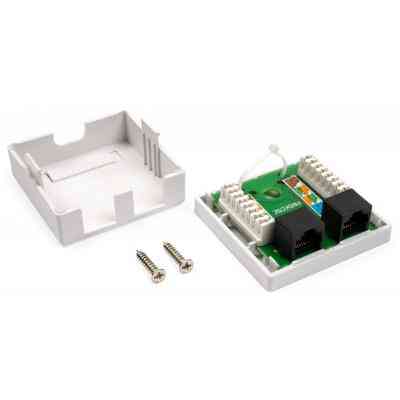 Комп&apos;ютерна розетка RJ45x2 UTP cat.5e 8P8C Vinga (VCPRJ45O2) Вінниця