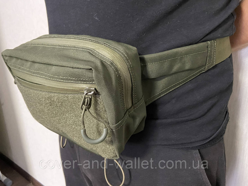 Тактическая сумка бананка небольшого размера оливкового цвета с велкро PS 8247071-Х3М Киев - изображение 1