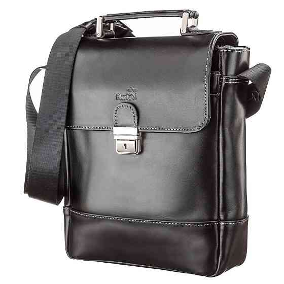 Сумка мужская SHVIGEL 11118 кожаная Черная Киев