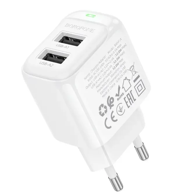 Зарядное устройство 220В QC3.0 Borofone Potential BAS41A Быстрая зарядка для портативной техники Киев - изображение 4