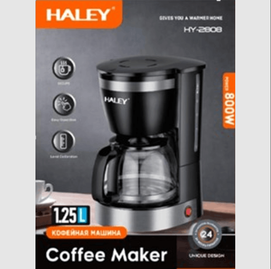 Крапельна кавоварка Haley HY-2808 800Вт 1.25л на 12 чашок, електрична кавоварка зі скляним конусом для американо Одеса - фото 7