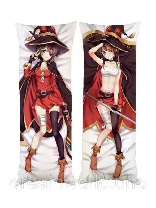 Подушка дакімакура Мегумін Ковошуба декоративна парова подушка для обіймання двостороння 30х60 Харків - фото 1