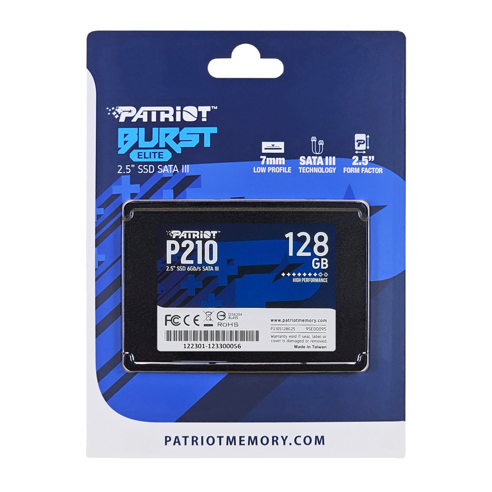 Накопичувач SSD Patriot P210 128GB 2.5" 7mm SATAIII 3D QLC Київ - фото 2