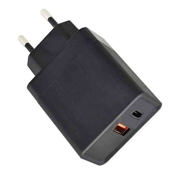 Зарядний пристрій 7614 240V - USB-A, USB Type-C 5V/3A чорний Київ