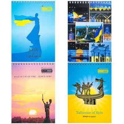 Блокнот Buromax на пружині зверху Patriot Kyiv A5 48 листів у клітину (BM.24545105) Вінниця