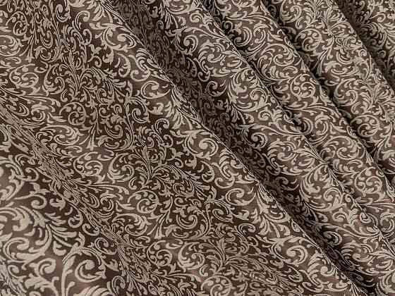 Комплект готових штор VR-Textil Софт Вензель № 2044ш(А) Коричневий з бежевим 100х275 см 2шт (31-0088) Київ