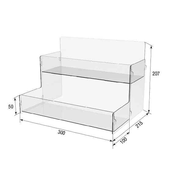Органайзер EKOSTAR для стаканчиків на 2 полиці 300х215х207 Київ