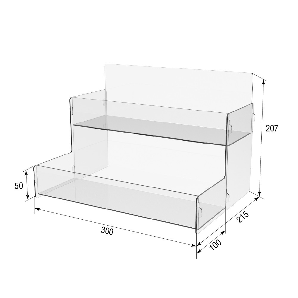 Органайзер EKOSTAR для стаканчиків на 2 полиці 300х215х207 Київ - фото 3
