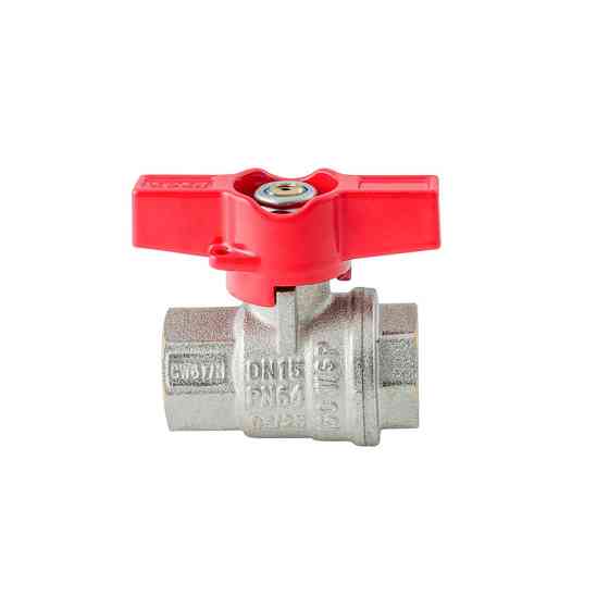 Кран кульовий ГГМ Koer Extreme KE.217-15 - 1/2" FF  ручка "метелик" червона (KR5756)   ( 29770 ) Харків