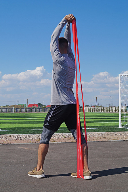 Стрічка-еспандер для фітнесу та реабілітації PowerPlay 4112 0.6мм MediBand Heavy Червона (11кг) Кам'янське - фото 8