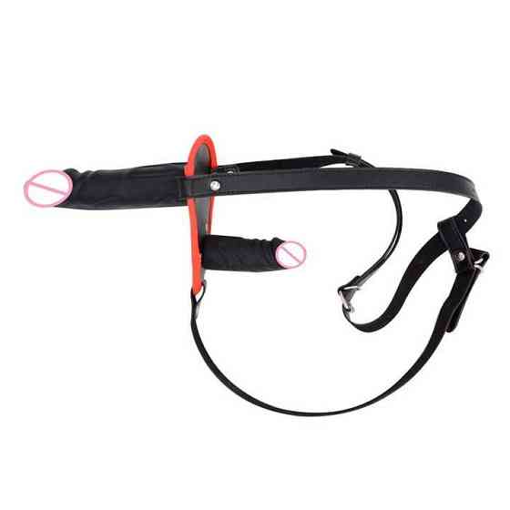 Двосторонній страпон - Double StrapOn 17,5*4/10*3,5 см - Чорний Вінниця