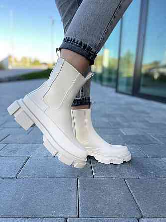 Черевики жіночі TEE бежеві еко-шкіра висота 17см ( -3) Коломыя