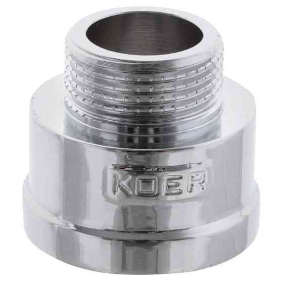Перехідник (коннектор) 3/4 "х1" (хром) Koer KF.A0810.CHR (KF0136) Київ