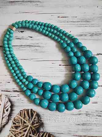 Бусы деревянные голубые Кривой Рог