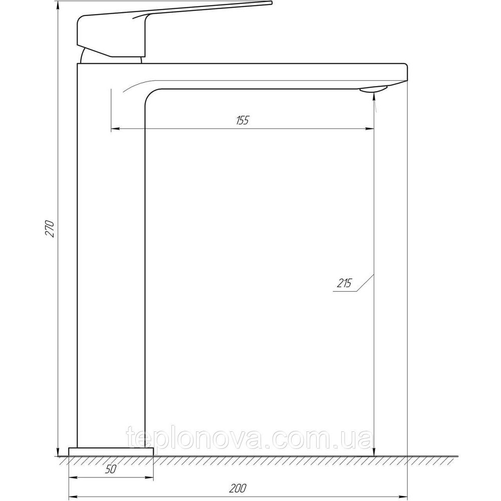 Смеситель для умывальника TOPAZ ODISS TO 18203-H52-BL Черновцы - изображение 5