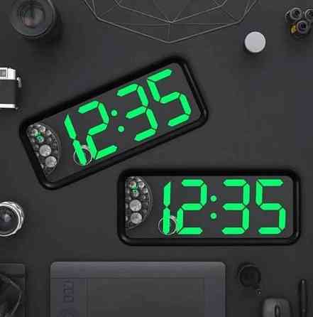 Цифровий настільний годинник DT-6508 з зеленим LED-підсвічуванням, будильником і термометром (7143) Київ