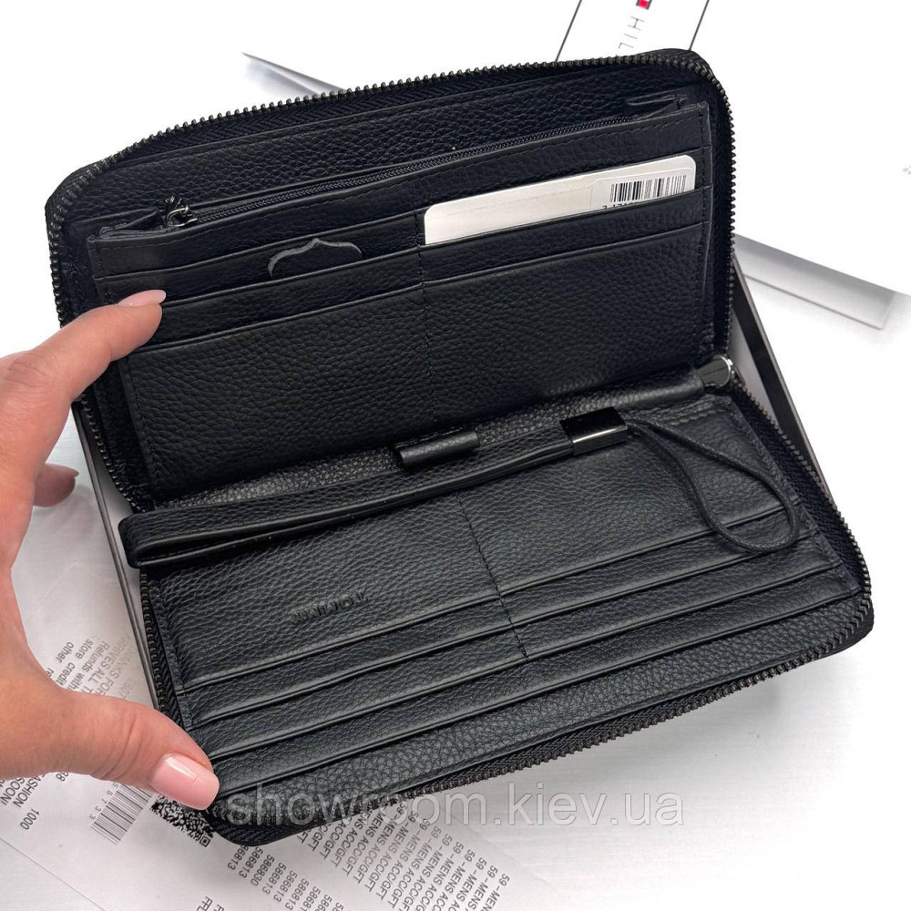 Шкіряний брендовий функціональний клатч TH (6615) Київ - фото 10