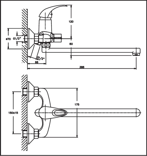 Смеситель для ванны HAIBA PREMIER 006 EURO Харьков - изображение 3