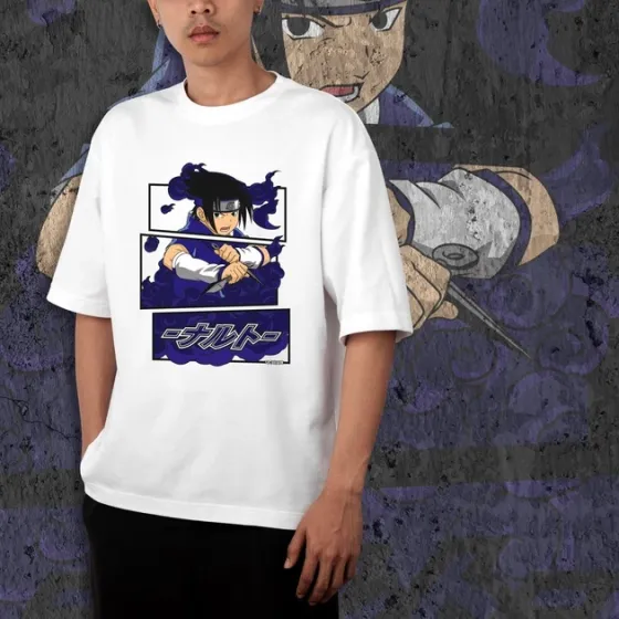 Футболка для подростка мальчика с принтом Наруто Саске Кид Размер 160 Anime10330 Днепр