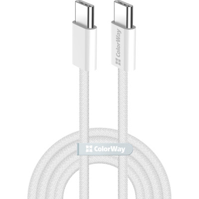 Дата кабель USB-C to USB-C 1.0m 60W 3.0А grey ColorWay (CW-CBPDCC061-GR) Винница - изображение 1