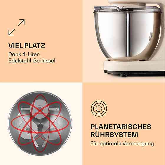 Мініміксер Bella 1200 Вт 6 рівнів 4 літри з неіржавкої сталі імпульсний режим крем (Німеччина, читати Рівне