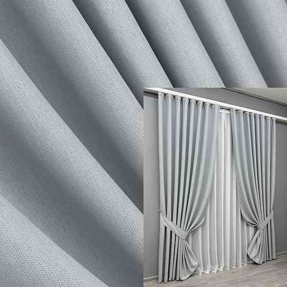 Комплект штор VR-Textil Блекаут двосторонній Scandi № 1899ш Сіро-блакитний 130х270 см 2 шт (39-236) Київ