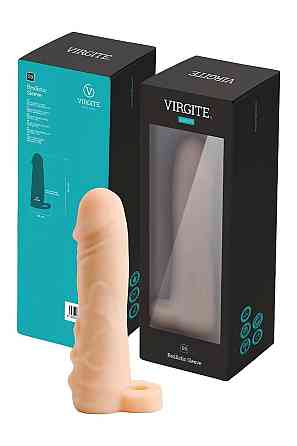 Насадка на пеніс Virgite S9 бежева, 16.4 см Sex Aura Київ