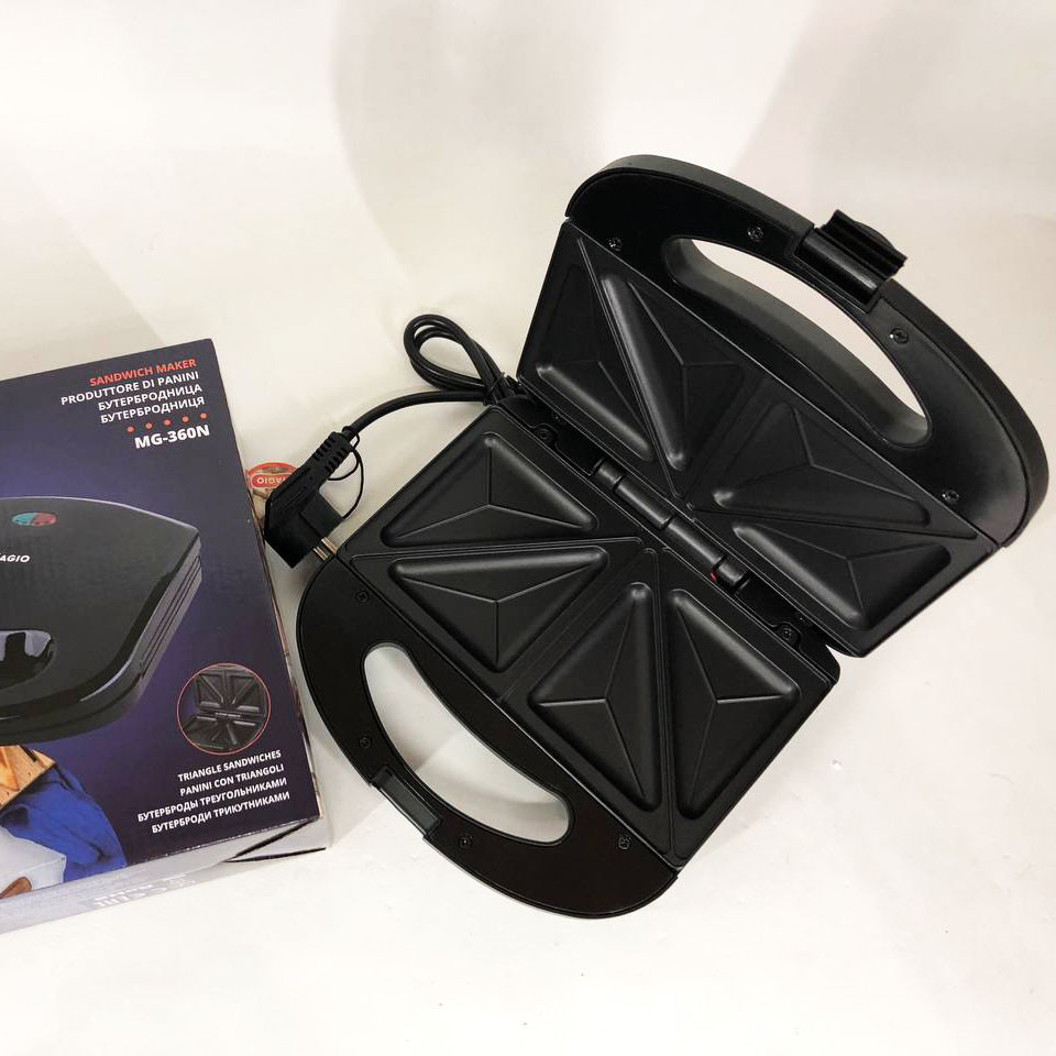 Домашня бутербродниця MAGIO MG-360N 700 Вт, Бутербродниця для сніданків, Сендвічниця гриль для будинку EA-58 Львів - фото 1
