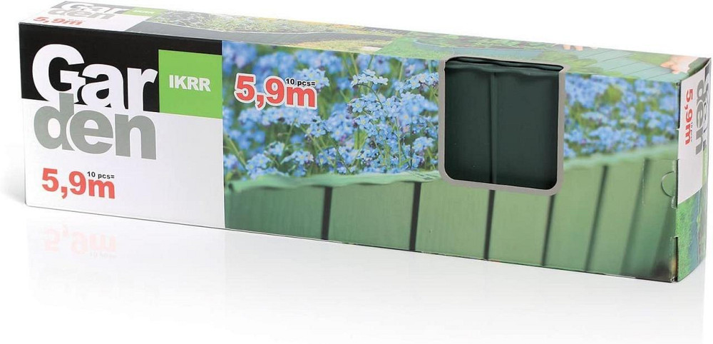Бордюр садовий Prosperplast GARDEN FENCE, темно-зелений, 5,9 м Київ - фото 5
