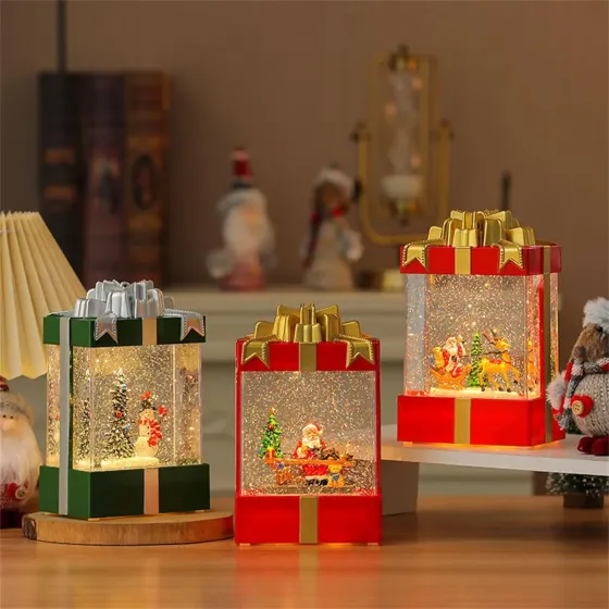 Декоративный светильник с эффектом снегопада, подсветкой и музыкой, Снеговик 803 Коломия