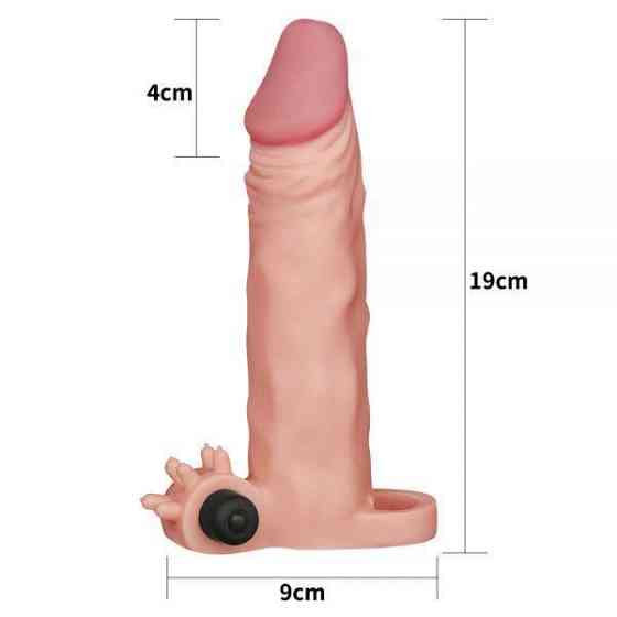 Насадка з вібрацією Add 2" Vibrating Penis Sleeve, Flesh Sex Aura Київ